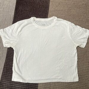 Girlfriend Collective White Cropped Tee